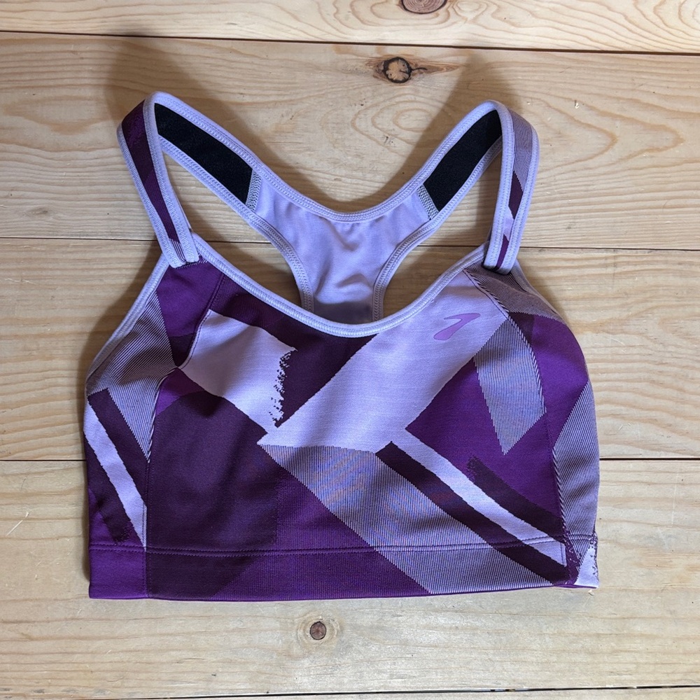 Brooks Geometric‎ Purple Sports Bra 34DD